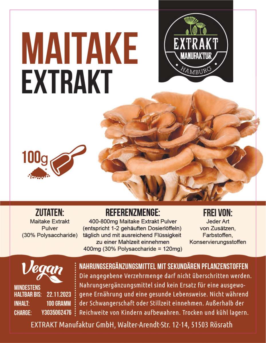 MAITAKE Pilz Extrakt│Kapseln & Pulver kaufen Extrakt Manufaktur