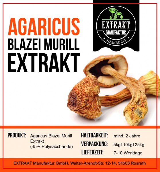 Label_Extrakt Manufaktur_Bulkware_Agaricus Blazei Murrill