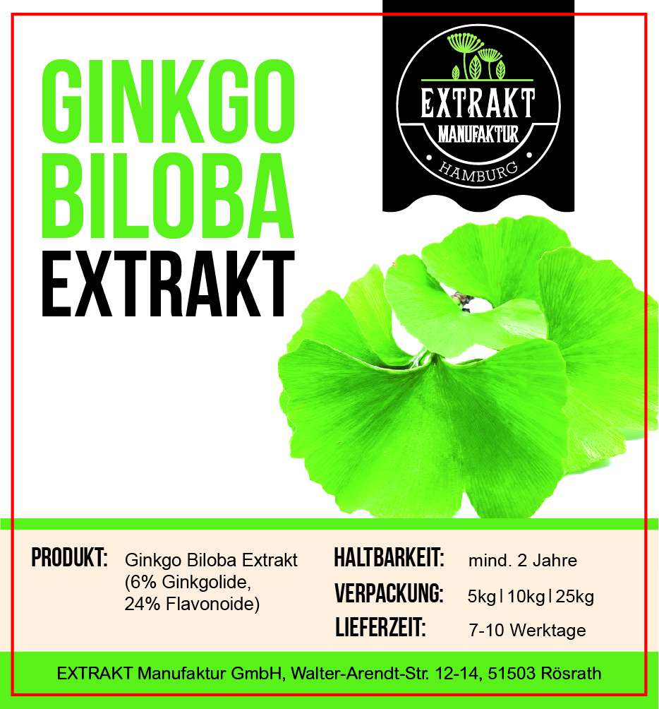 Ginkgo Biloba Extrakt │ im Großhandel kaufen Extrakt Manufaktur